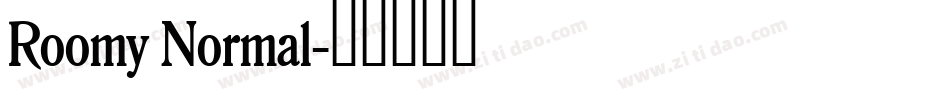 Roomy Normal字体转换